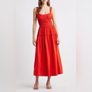 Red maxi dress